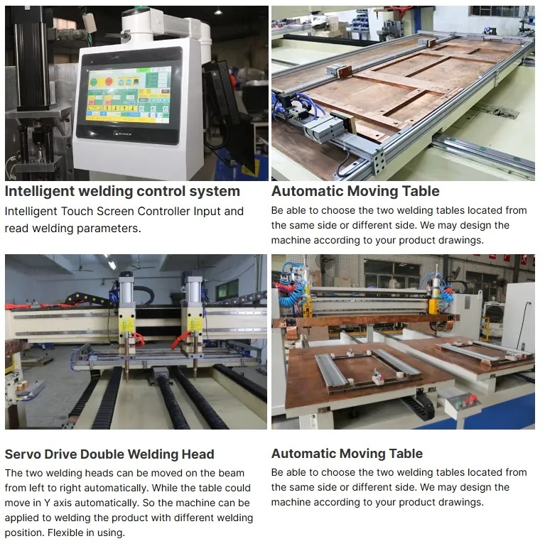 Maximizar a produtividade Minimizar erros Hwashi ̇s Seven Axis Double Heads Spot Welder 1