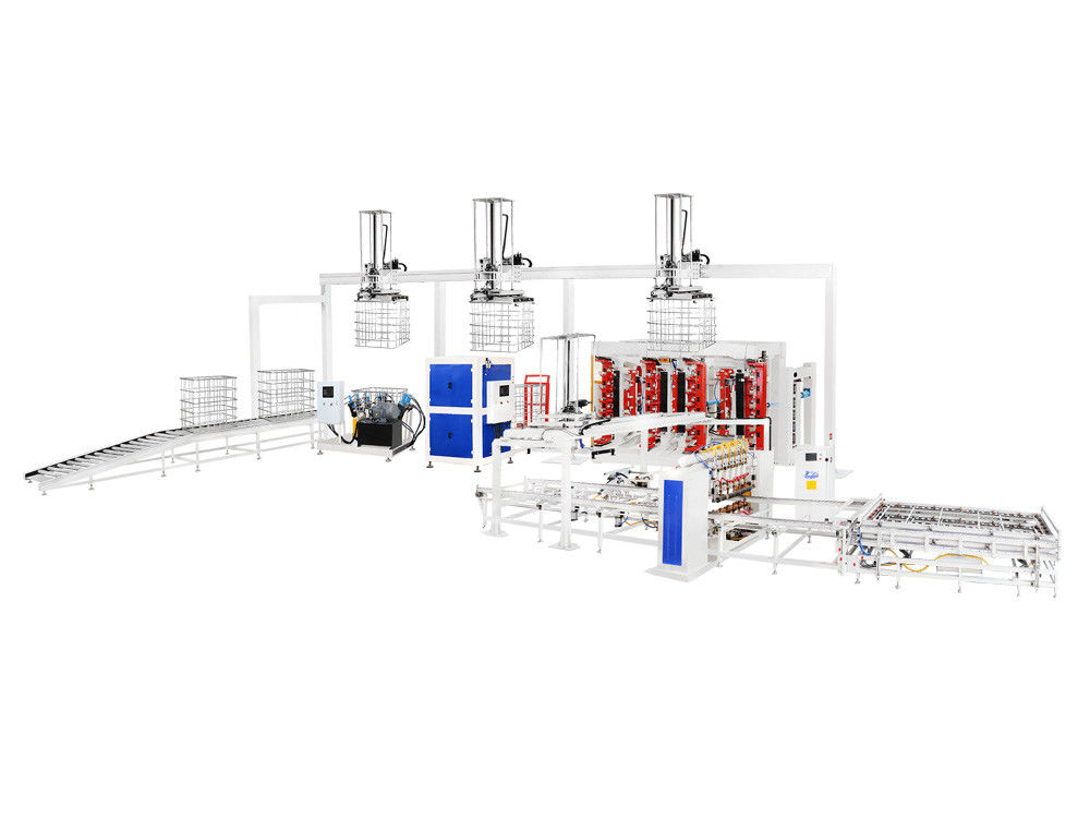 Máquina de soldadura de gaiolas IBC Tote, incluindo proteção e potência de soldadura de 225 KVA X 4 concebida para tarefas de soldadura de carga pesada