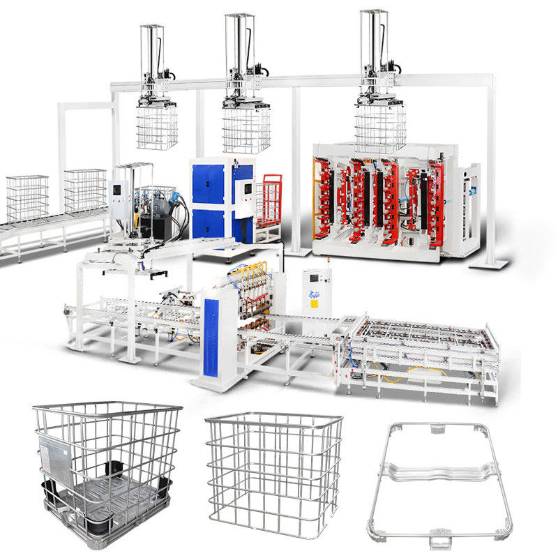 Máquina de bloqueio do quadro de gaiolas IBC para bloquear as extremidades do quadro do tubo