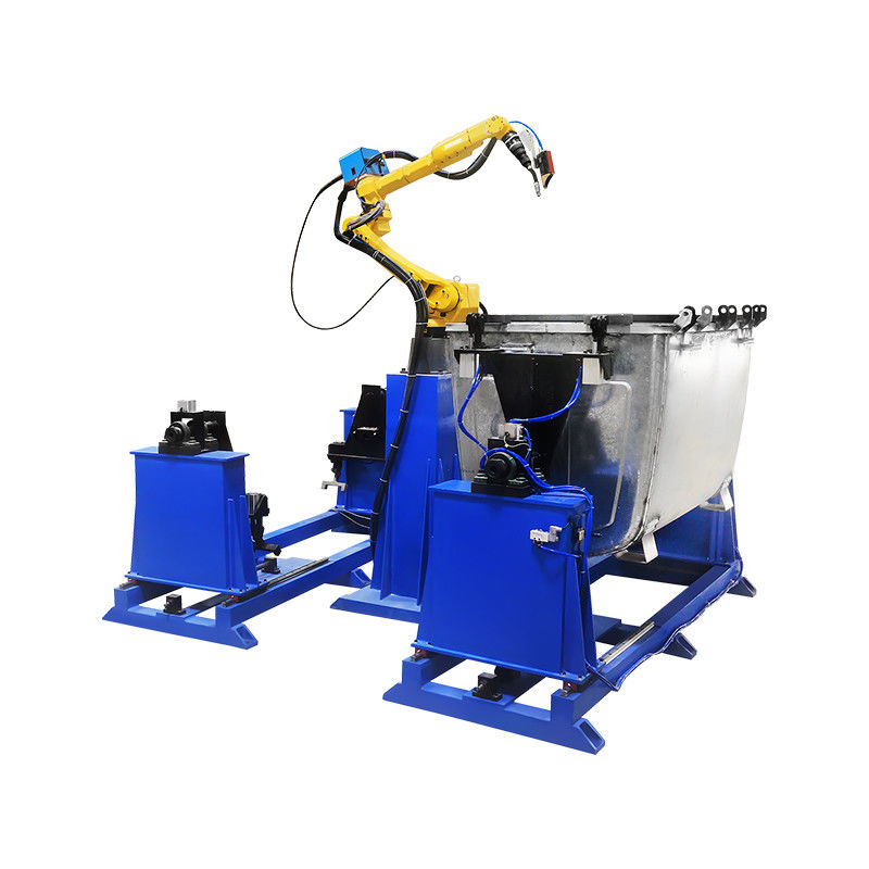Robot de solda MIG para lixeira com rastreamento de costura a laser Máquina de solda a laser robótica