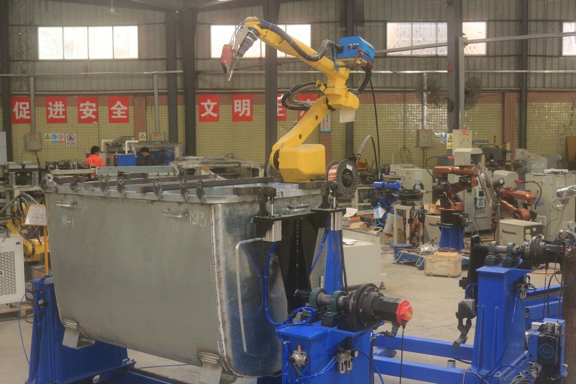 Robot de solda MIG para lixeira com rastreamento de costura a laser Máquina de solda a laser robótica