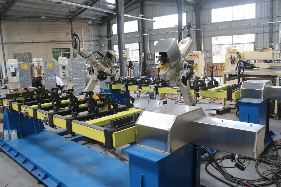 Estação de soldadura de estruturas de andaimes de aço inoxidável 6 eixos Máquina de soldadura de robô MIG Braço robô de soldadura