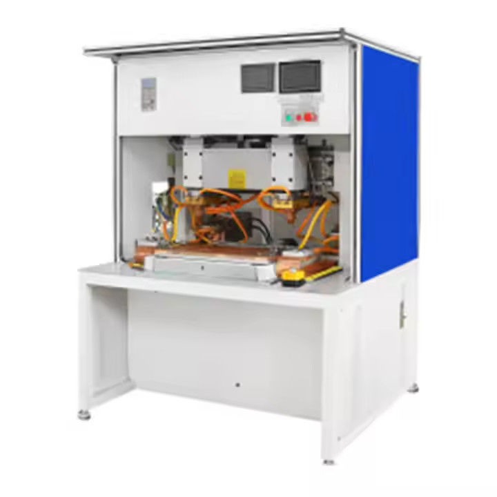 Hwashi CNC Frequência Média Mild Small Steel Door Sheet Metal Spot Welder com Eixo XY Automático Feeder Móvel