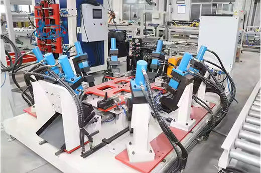 Hwashi IBC Cage Frame Máquina de Soldadura Automática Linha de Produção de Descarga de Malha Máquina de Soldadura Mecânica de Base de Braço