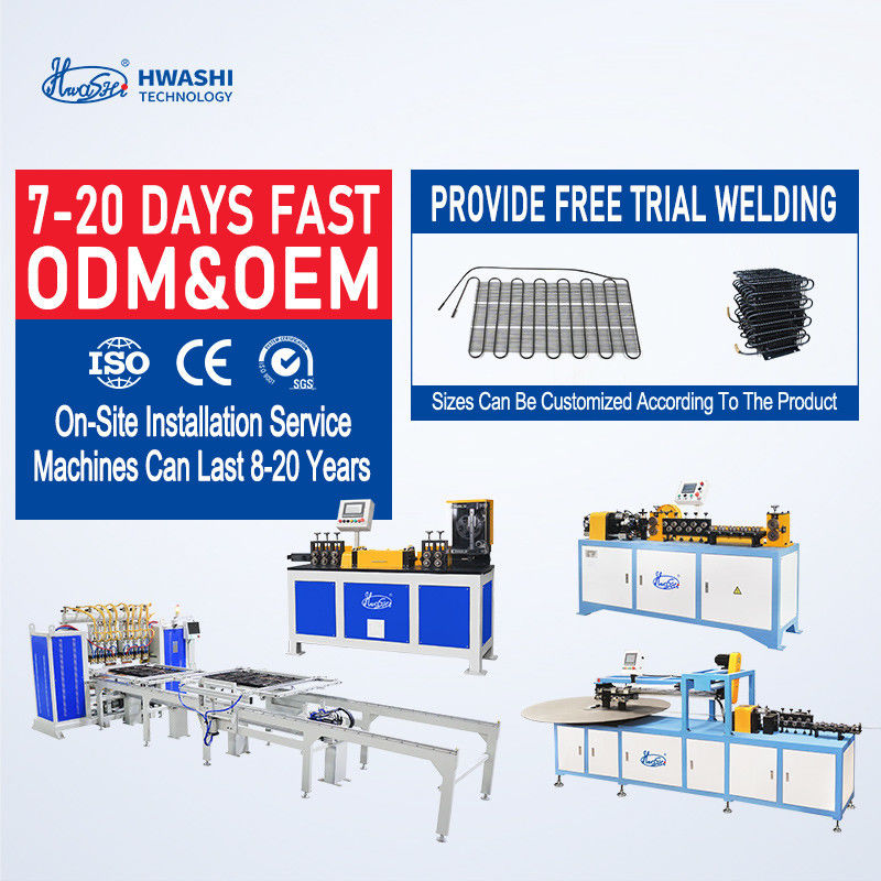 Máquina de solda por ponto Hwashi controlada por CNC para produção de racks de arames frigoríficos de alto volume