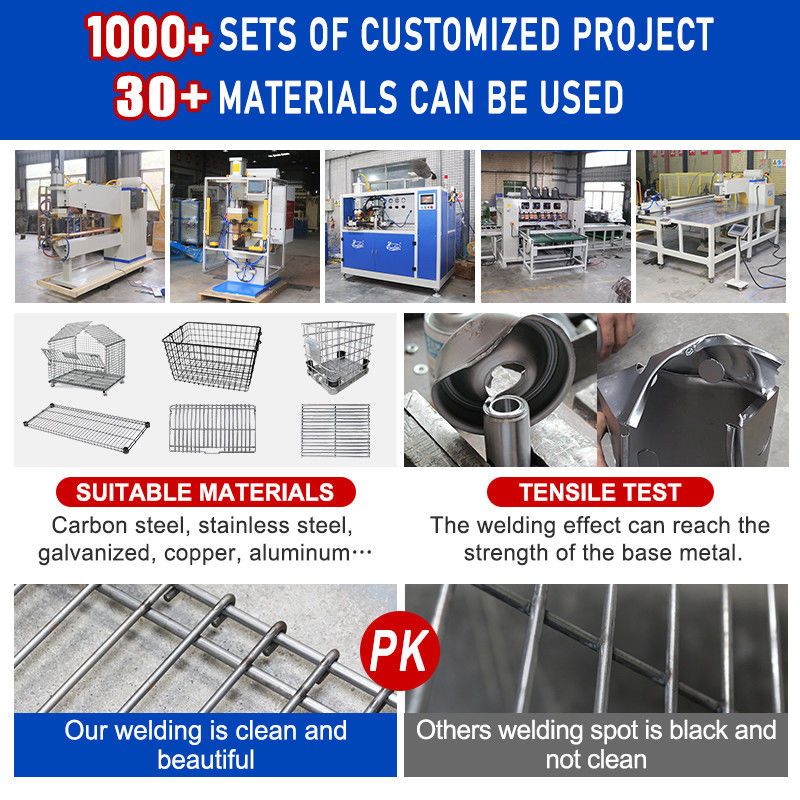 Máquina de solda por ponto Hwashi controlada por CNC para produção de racks de arames frigoríficos de alto volume
