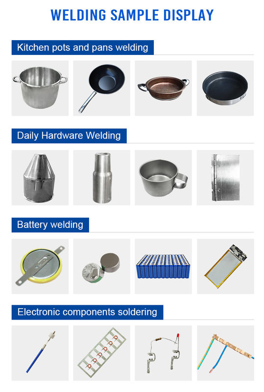 Máquina de solda por pontos de descarga de capacitor de aço inoxidável Hwashi 220-380V, máquina de solda para panela de leite de aço inoxidável, soldador de pontos para alça de panela