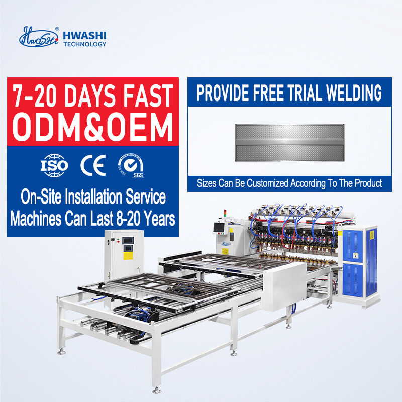 Máquina de soldadura por ponto controlada por CNC Hwashi para produção de racks de arames frigoríficos de alto volume com sistema de resfriamento por água