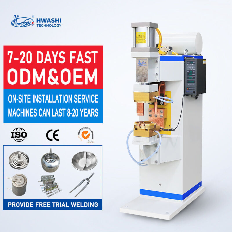 HWASHI WL-MF-250K Tipo vertical 75KVA Potência de frequência média Inverter Máquina de soldagem de ponto para chapas de metal
