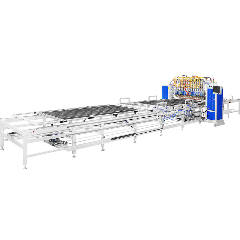 Máquina de soldadura de malha de arame de refrigeração com aquecedor de camada dupla e sistema automático de alimentação de 10 elétrodos